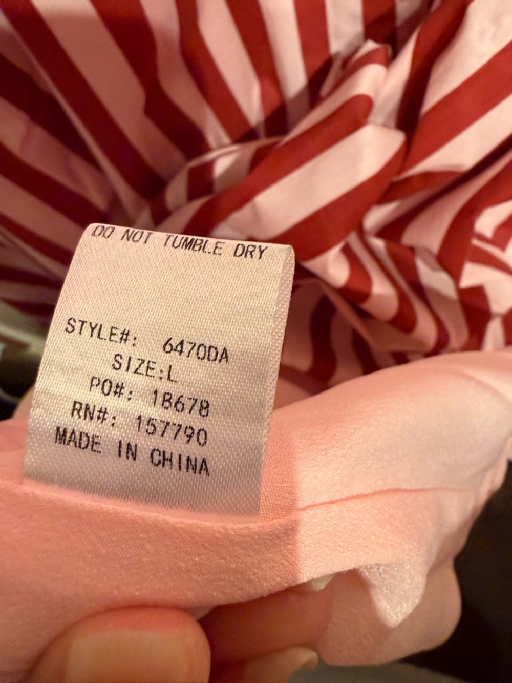 Pinch Striped Pink & Red Strapless midi dress Women’s size large nwt - Picture 5 of 7